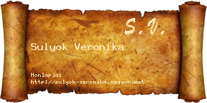 Sulyok Veronika névjegykártya